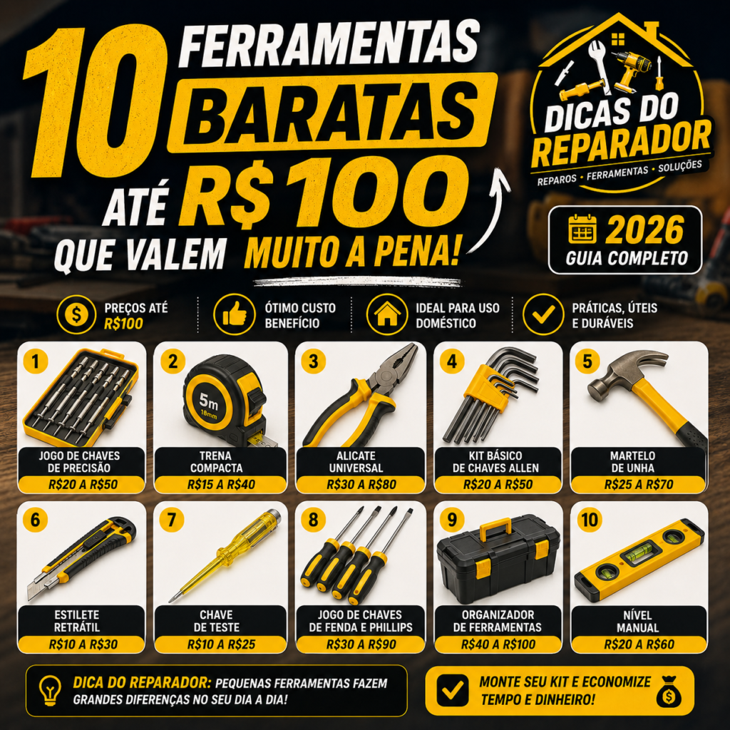 Montar um kit básico de ferramentas não precisa ser caro.